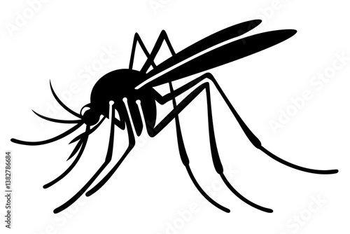 Silhouette of mosquito 