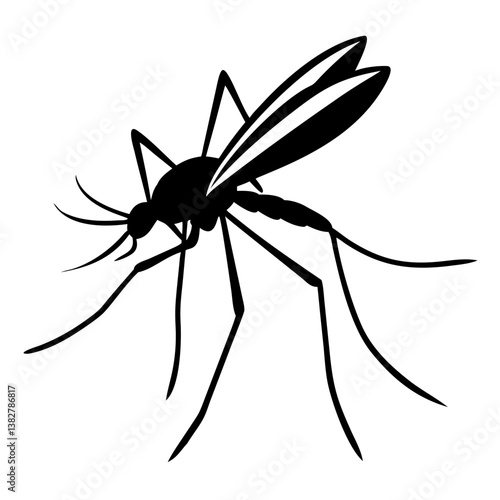 Silhouette of mosquito 