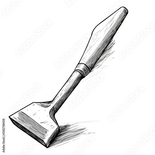Chisel minimalist flat illustration, featuring a clean design isolated on a white background.

