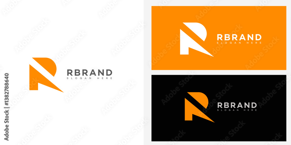 Modern Minimalist Letter R Logo Design Modern Minimalist Letter R Logo Design