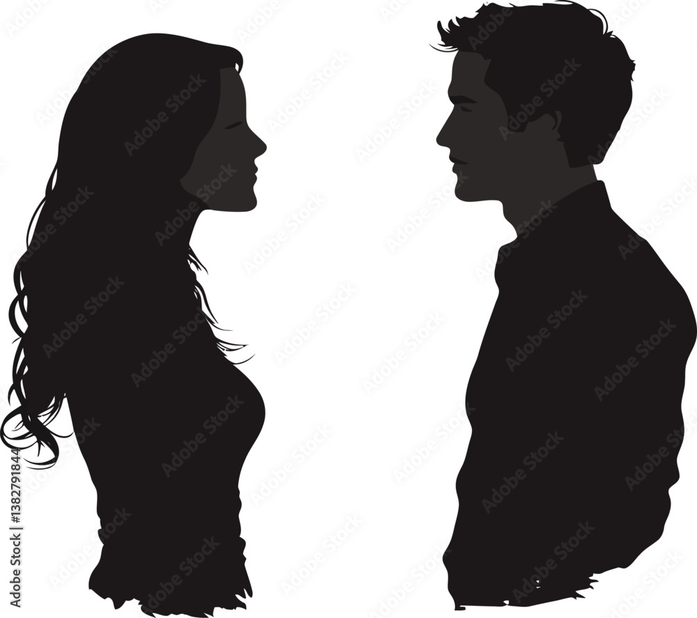 silhouette of a couple silhouette of a couple