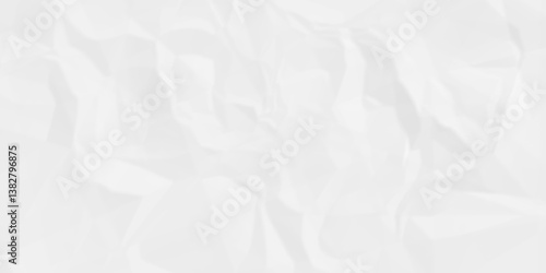White crumpled paper texture. White wrinkled paper texture. White paper texture. White crumpled and top view textures can be used for background of text or any contents.	
