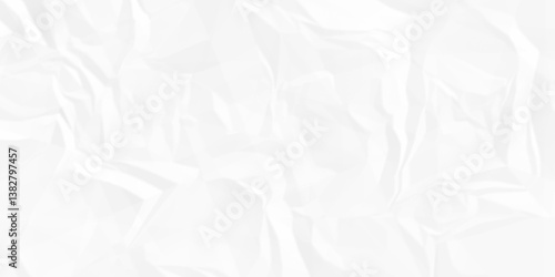 White crumpled paper texture. White wrinkled paper texture. White paper texture. White crumpled and top view textures can be used for background of text or any contents.	
