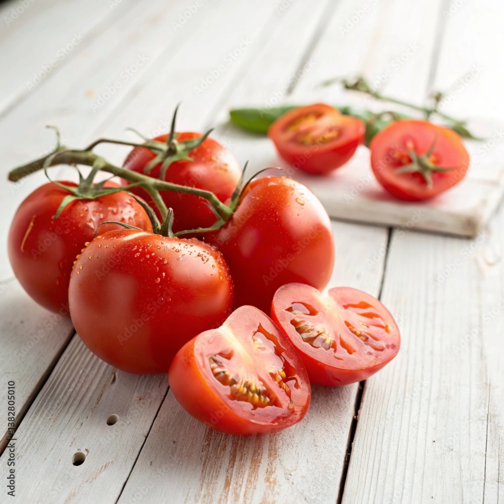 Tomatoes on a wooden table, Natural Ripe Red Tomato Fresh Juicy and Organic Food Art for Kitchen Decor Healthy Eating Lifestyle and Garden Inspired Spaces Ideal for Food Lovers Tomatoes on a wooden table, Natural Ripe Red Tomato Fresh Juicy and Organic Food Art for Kitchen Decor Healthy Eating Lifestyle and Garden Inspired Spaces Ideal for Food Lovers