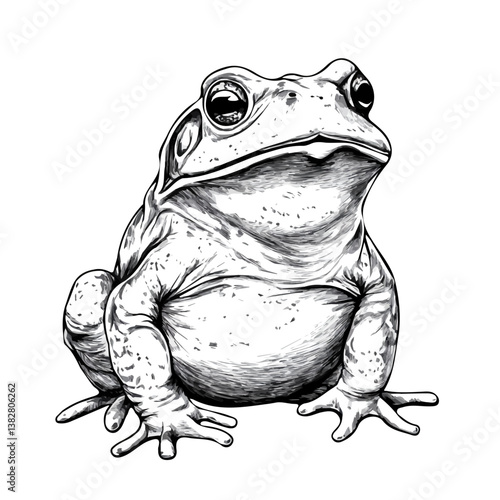 Toad minimalist flat illustration, featuring a clean design isolated on a white background.

