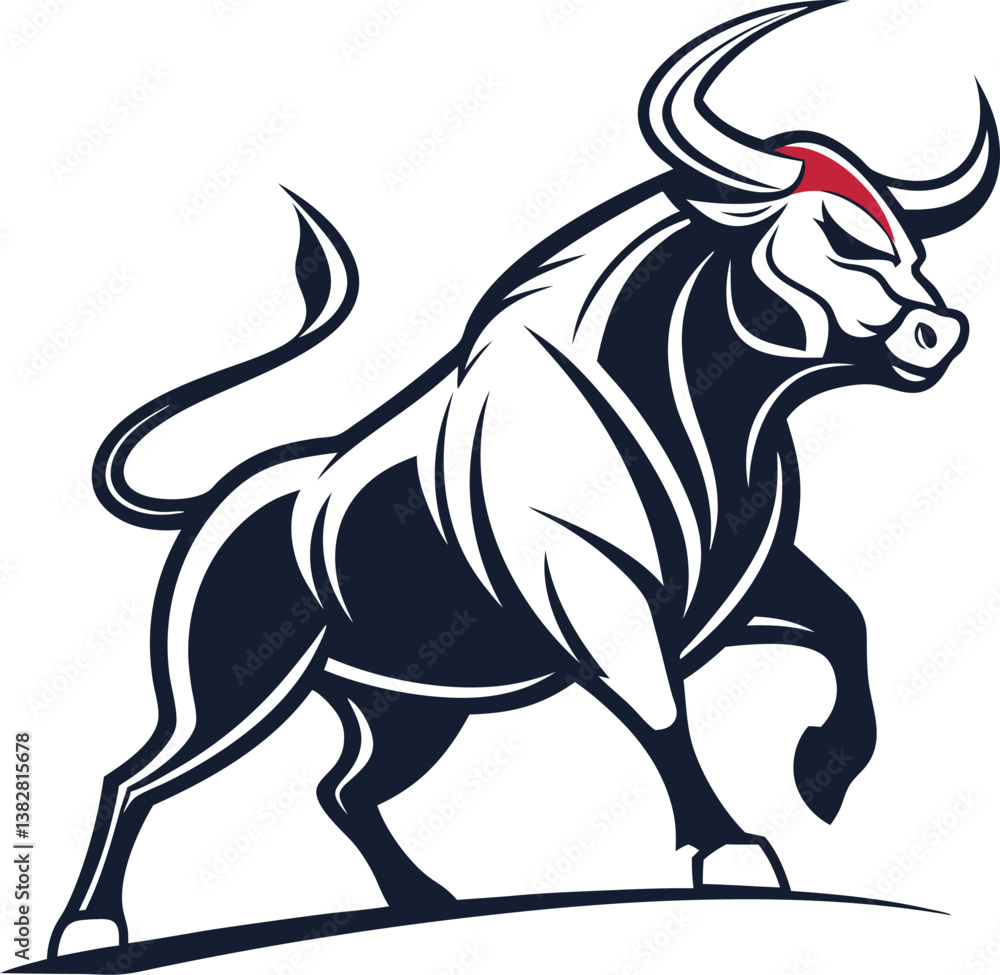Fototapeta premium angry bull vector