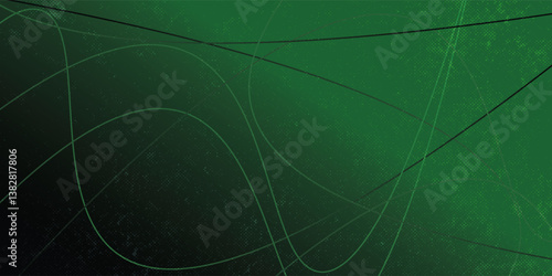Abstract halftone background made of dots and lines in green colors