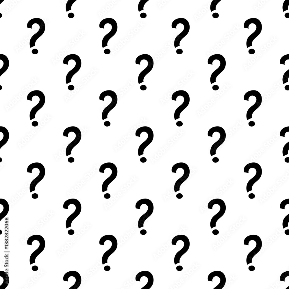 Question mark doodle seamless pattern background Question mark doodle seamless pattern background