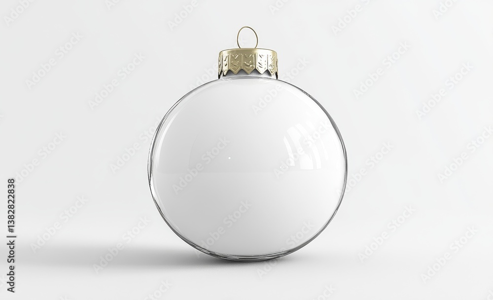 Empty glass Christmas ball for tree, isolated mock-up Empty glass Christmas ball for tree, isolated mock-up