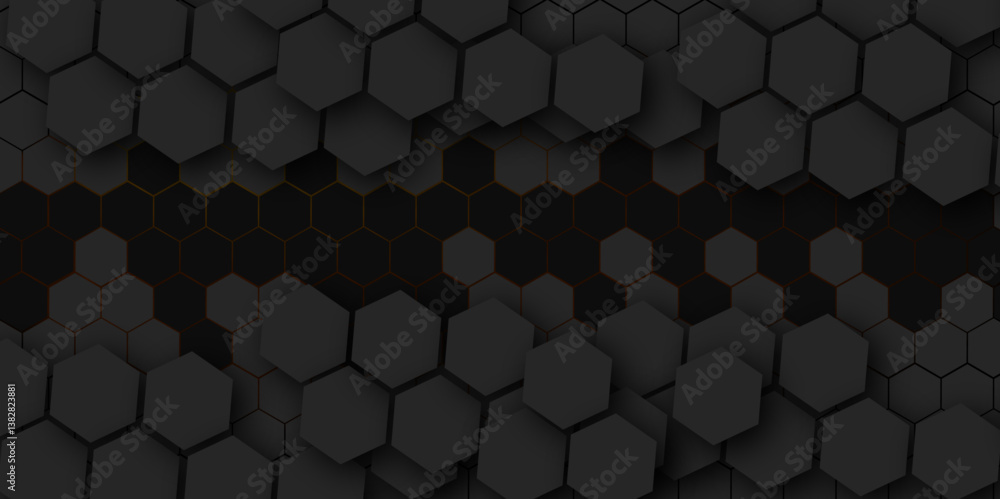 Futuristic black and white tire track pattern with geometric hexagon design and digital texture Futuristic black and white tire track pattern with geometric hexagon design and digital texture