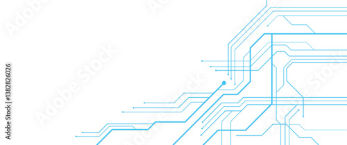 Vector abstract circuit technology business background