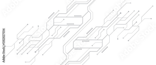 Vector abstract digital technology circuit diagram concept technology High-tech circuit board .