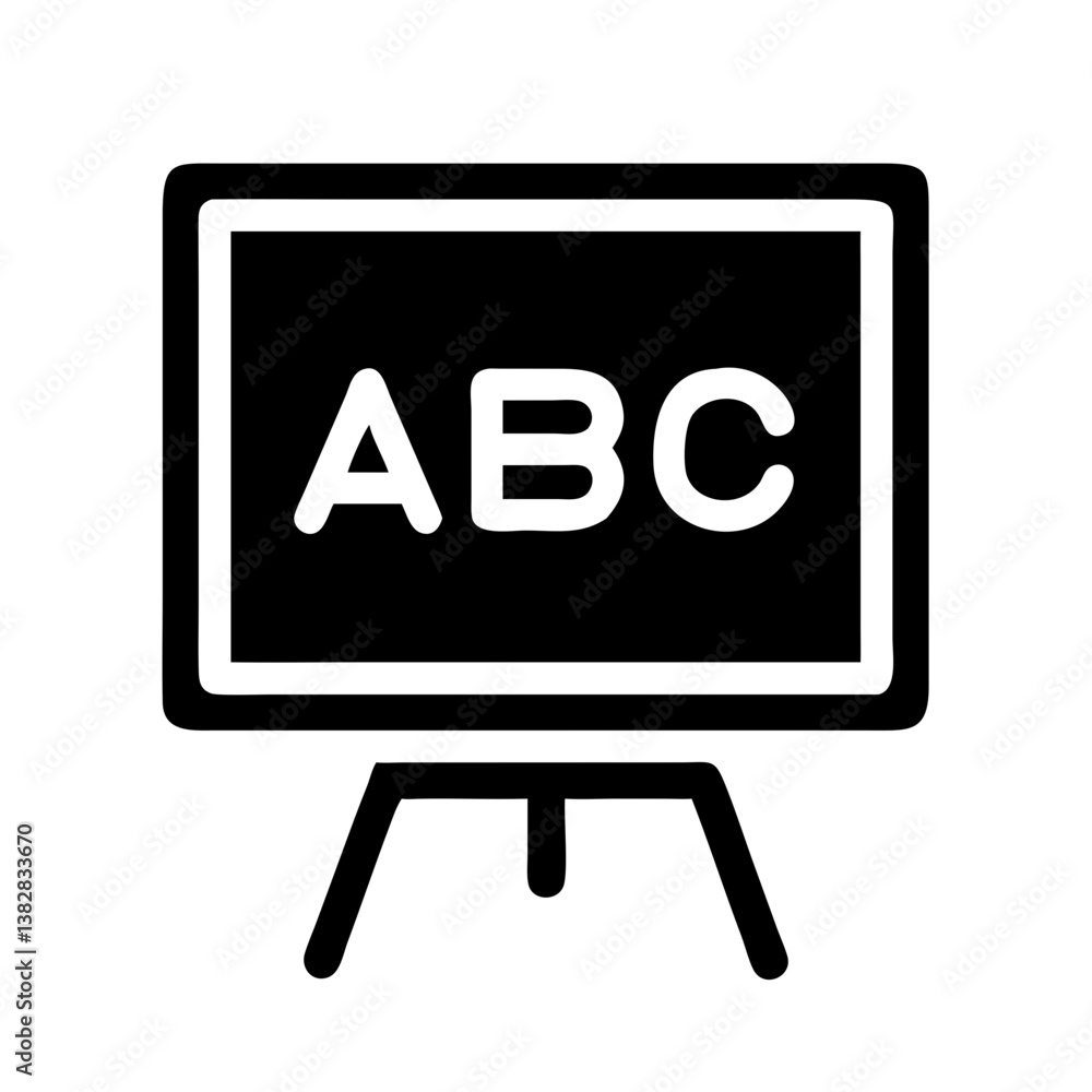 Icon for Alphabet on Blackboard Icon for Alphabet on Blackboard