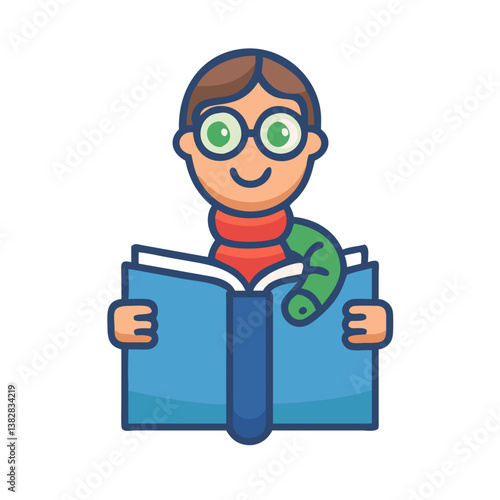  Literary Bookworm Icon