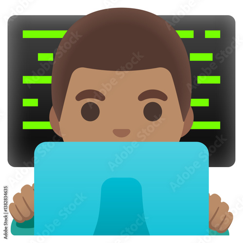 Man Technologist: Medium-Dark Skin Tone
