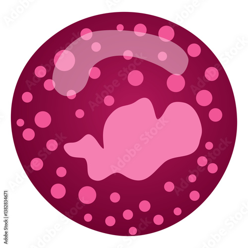 Basophil flat Illustration