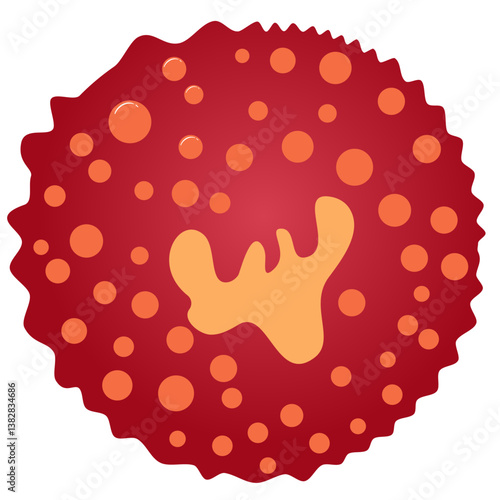 Basophil flat Illustration