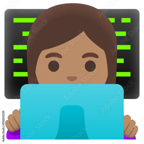 Woman Technologist: Medium Skin Tone
