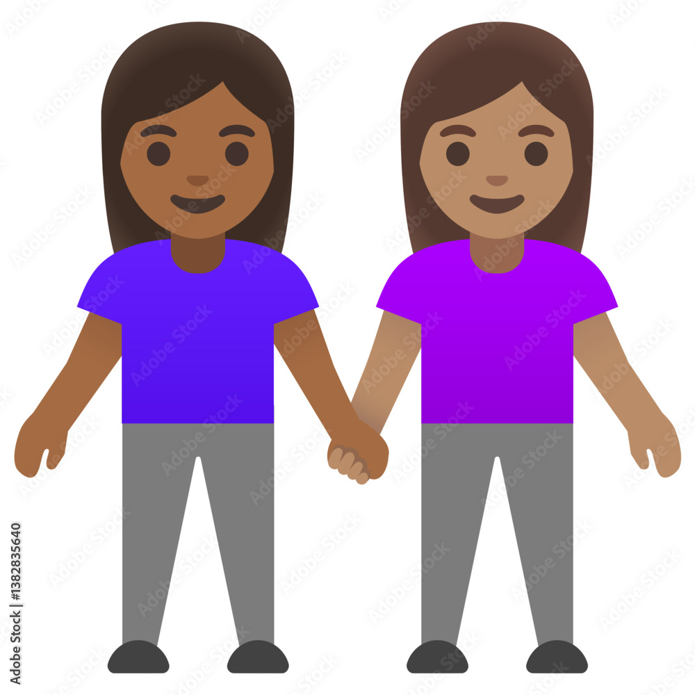 Women Holding Hands: Medium-Dark and Medium Skin Tone
Women Holding Hands: Medium-Dark and Medium Skin Tone