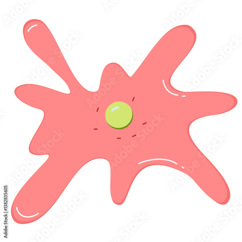 Fibroblast Flat Illustration