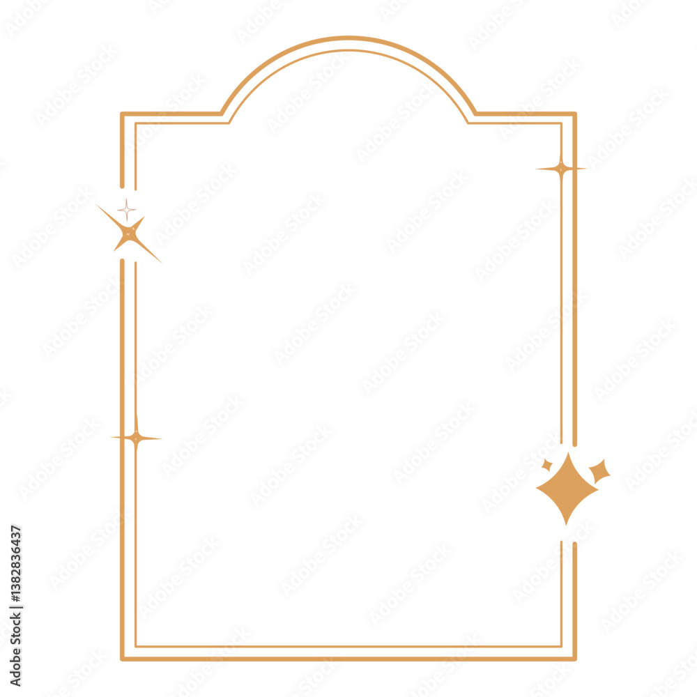 Obraz premium Line art aesthetic arch frame