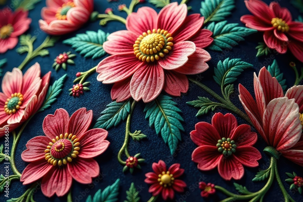 Intricate floral damask textile fabric close up , repeat, closeup, decoration Intricate floral damask textile fabric close up , repeat, closeup, decoration