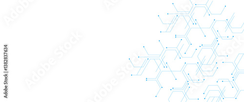 Vector abstract technology on white background, pattern design line technology simple with space for your text	
