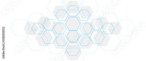 Vector futuristic hexagonal digital hexagon geometric abstract background.	