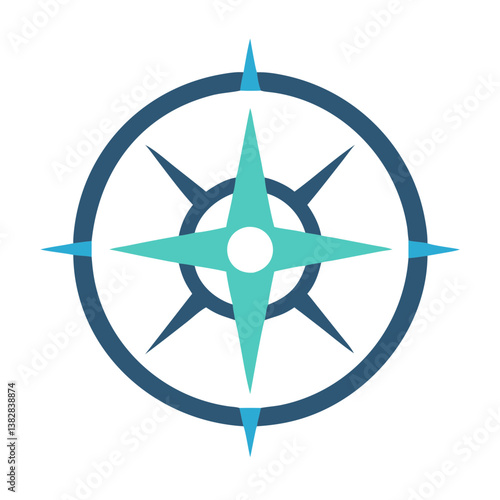  Artistic Compass Rose Illustration Icon