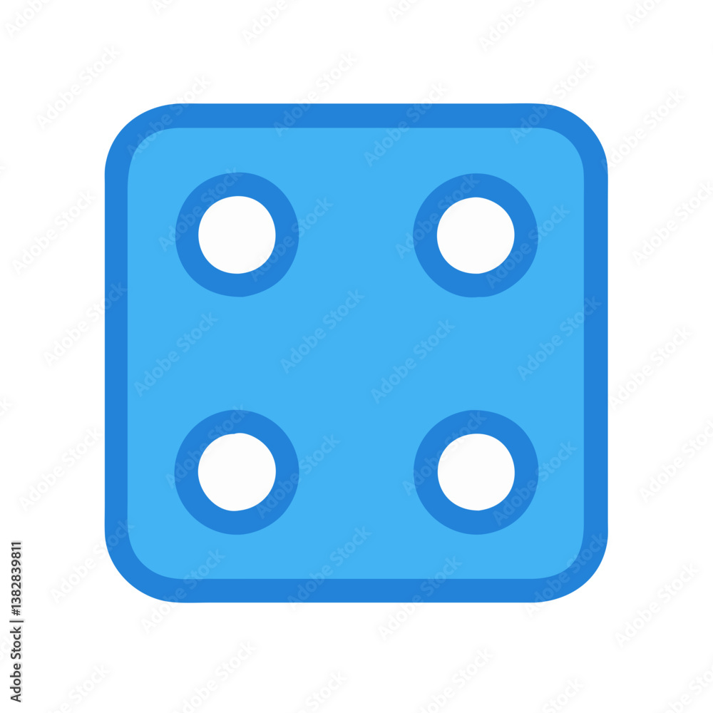 Educational Dice Icon Educational Dice Icon