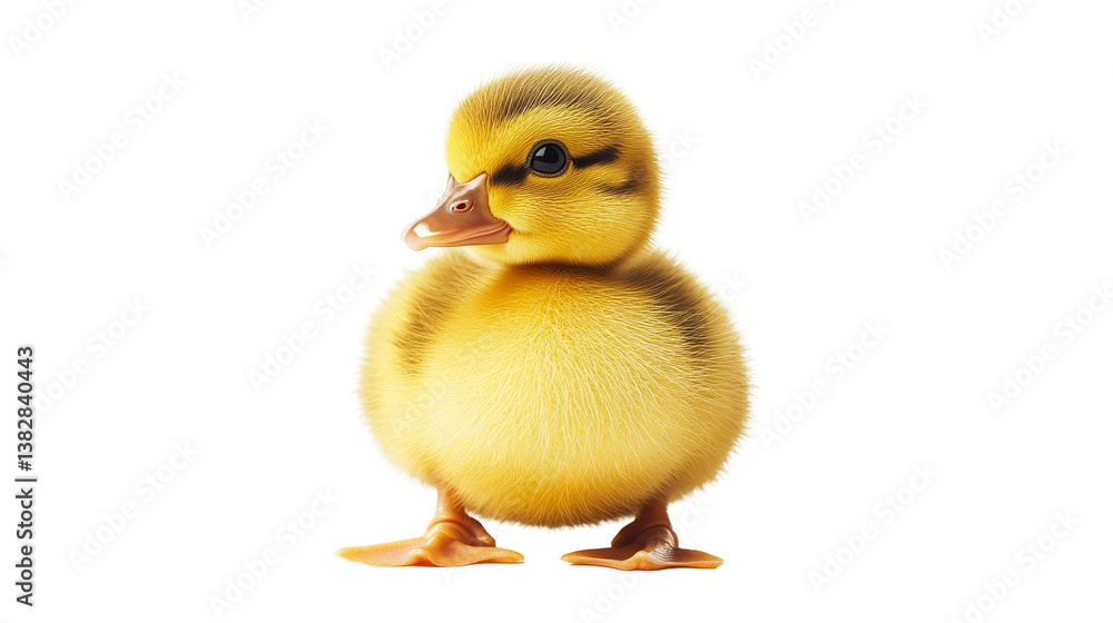Cute duckling on a black background, cut out transparent Cute duckling on a black background, cut out transparent