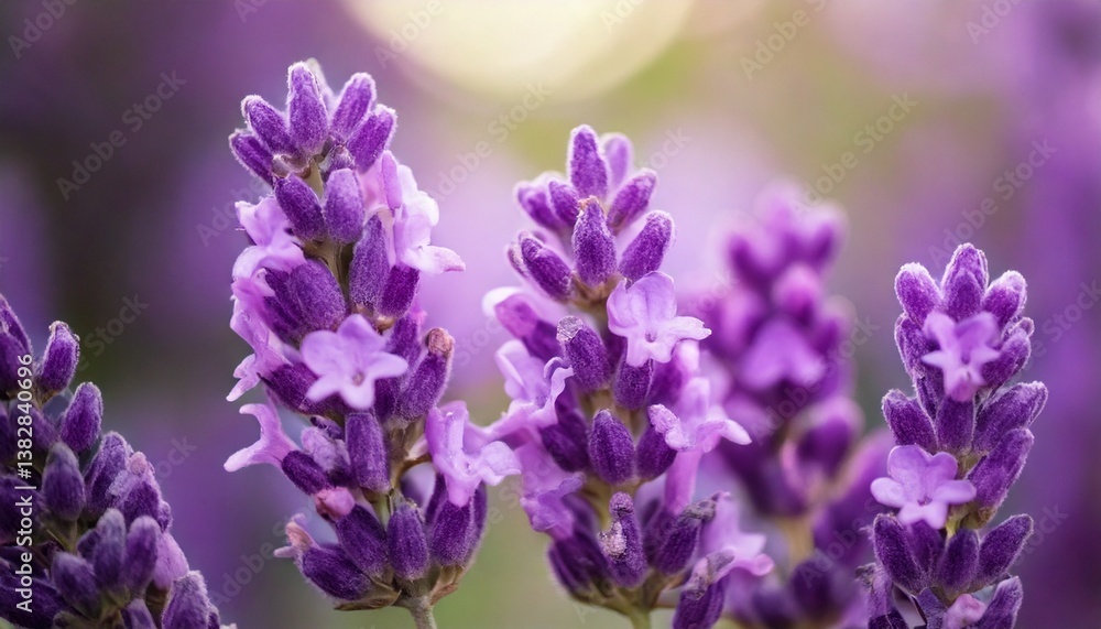 Obraz premium 美しいラベンダーの花畑 フォトジェニックな風景