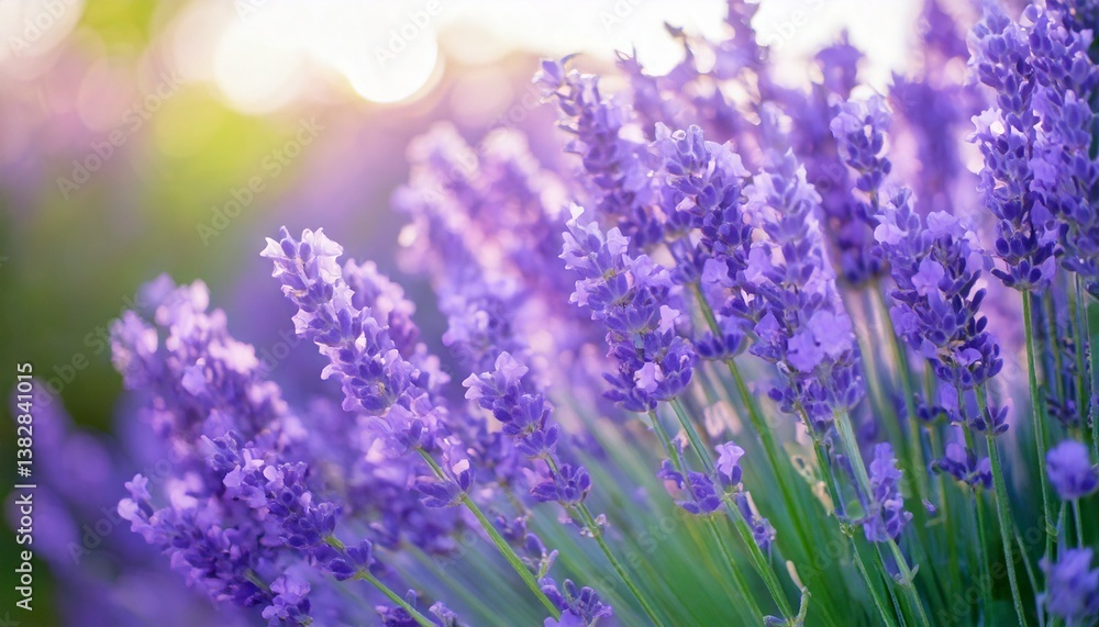 Obraz premium 美しいラベンダーの花畑 フォトジェニックな風景