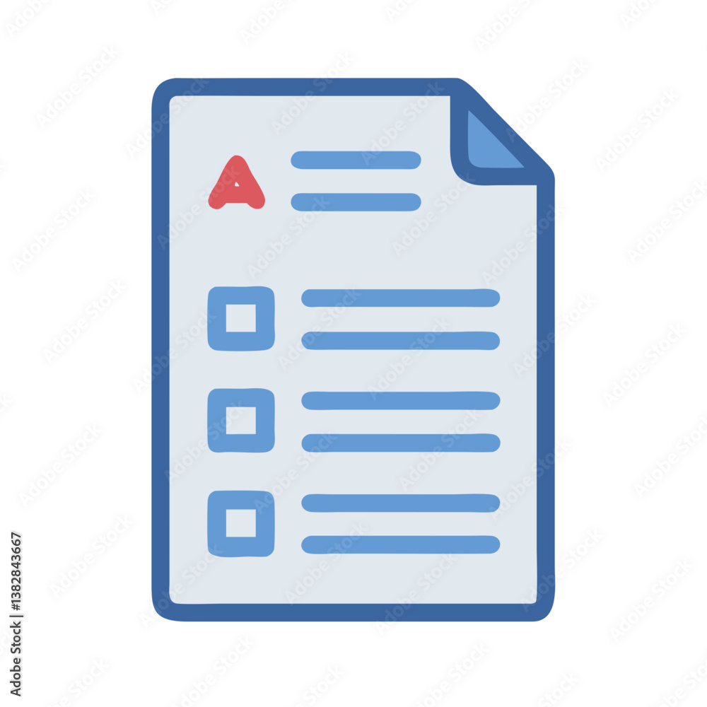 Exam Paper Icon for Testing Exam Paper Icon for Testing