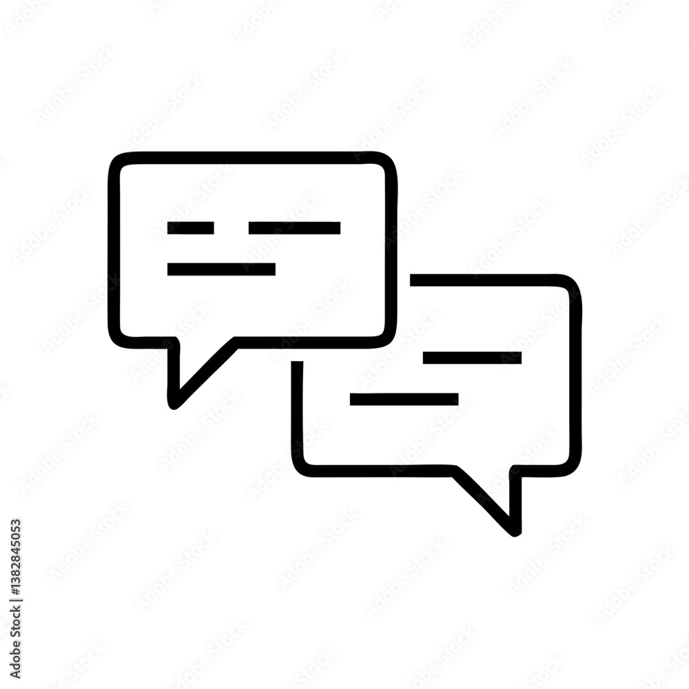 Speech bubbles representing communication interactions Speech bubbles representing communication interactions
