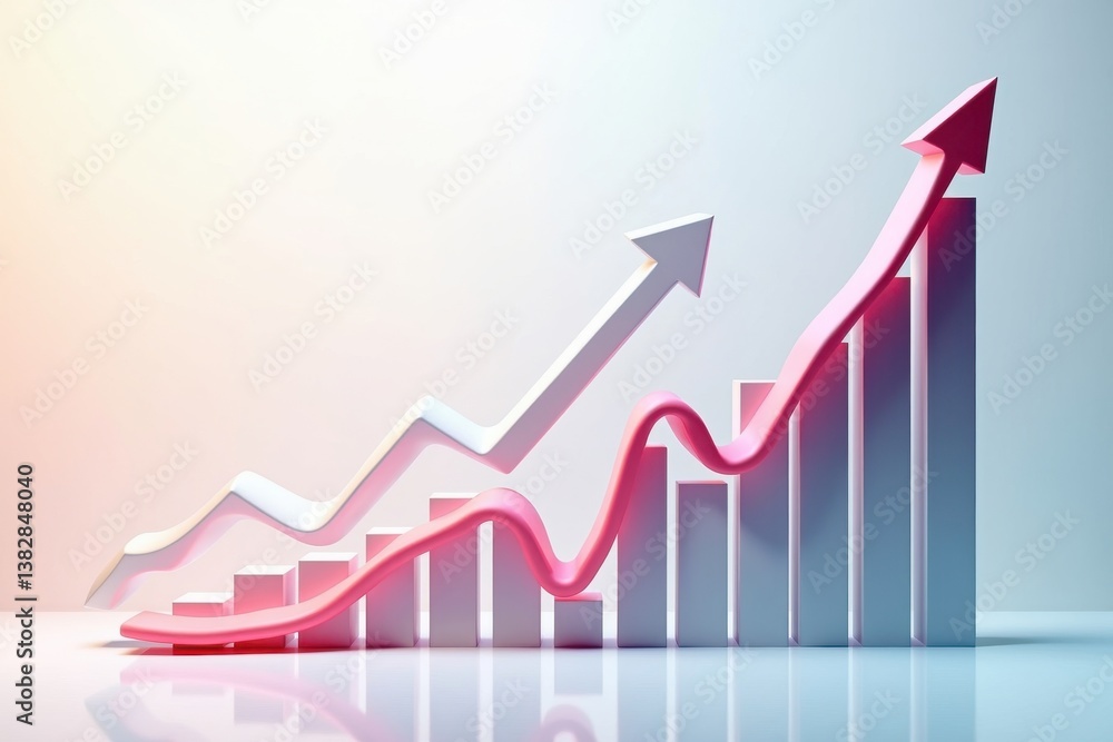 business graph with arrow business graph with arrow