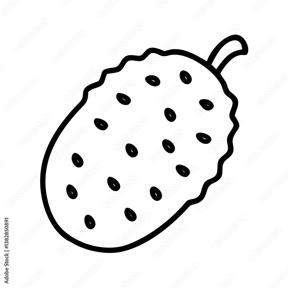 soursop fruit vector icon, simple black outline line icon of soursop fruit, fruit vector line art icon soursop fruit vector icon, simple black outline line icon of soursop fruit, fruit vector line art icon
