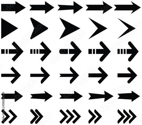 Set of  Arrow icon Simple arrow big set,Vector. 
