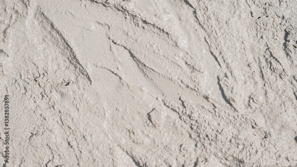 Wet cement mix plaster and stucco material with grain surface background well free space for text presentation Wet cement mix plaster and stucco material with grain surface background well free space for text presentation