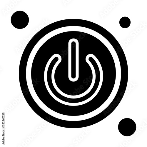 Power Button Solid Style Icon