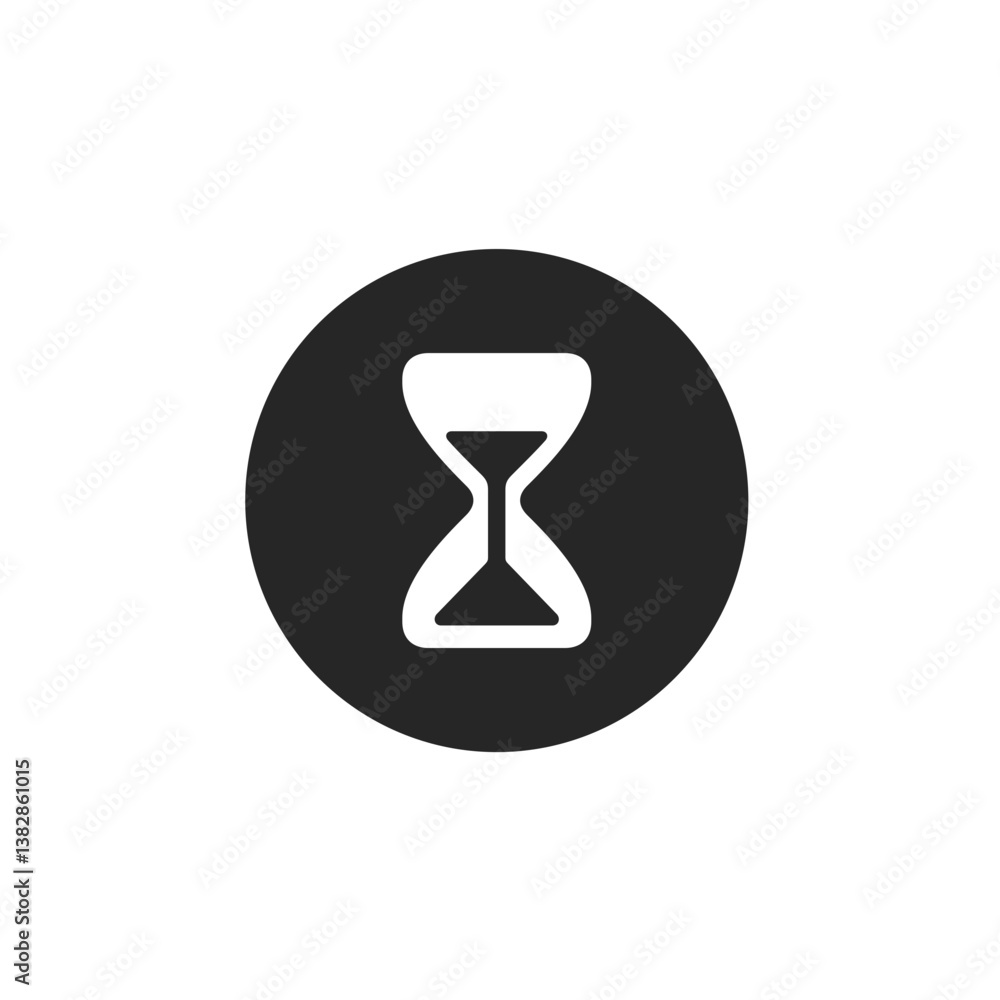 Filled Hourglass Circle Icon Filled Hourglass Circle Icon
