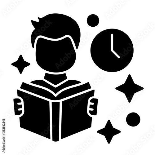 Storytime for children Solid Style Icon