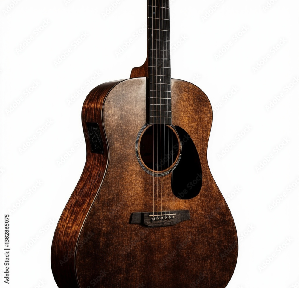 Fototapeta premium acoustic guitar isolated on white