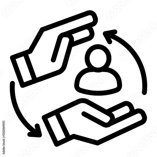 Loyalty Icon Outline Style for Scholarship Pack Icon Themes