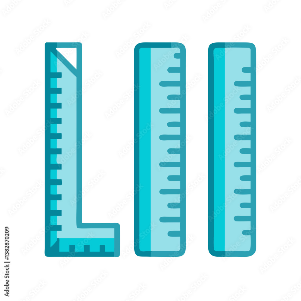 Comprehensive Ruler Set Illustration Comprehensive Ruler Set Illustration