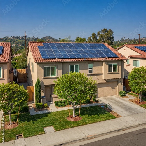 Los Angeles Villa Solar Panels Modern Design Sustainable Home Green Energy