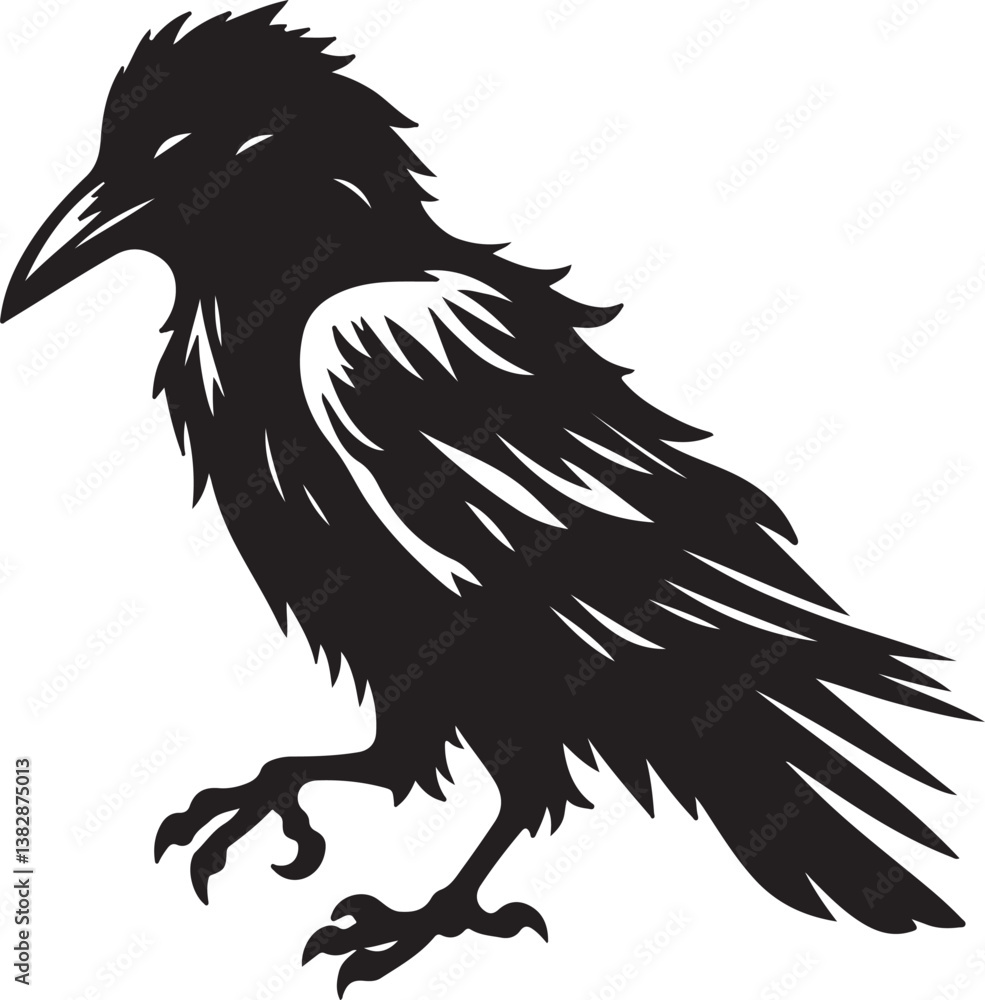 Obraz premium eagle silhouette isolated on white