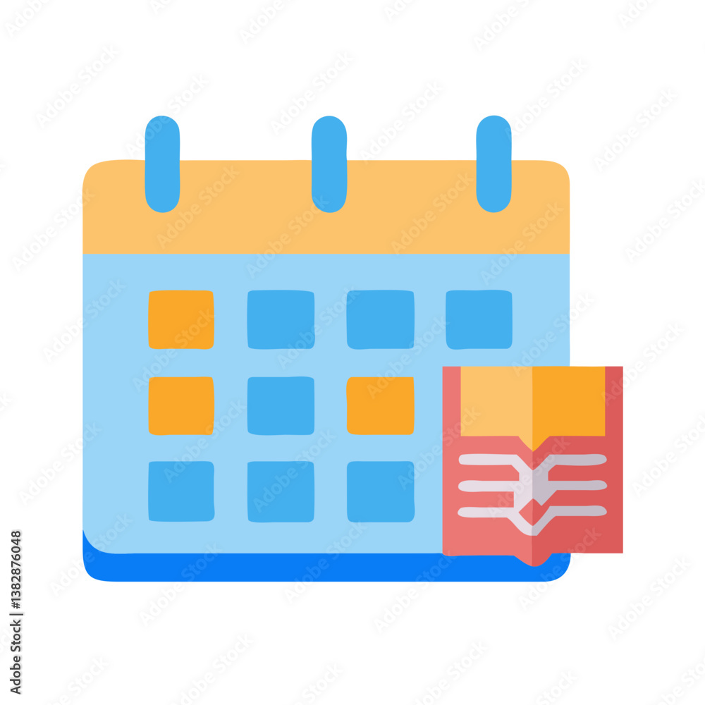 Fototapeta premium Icon for Educational Study Calendars