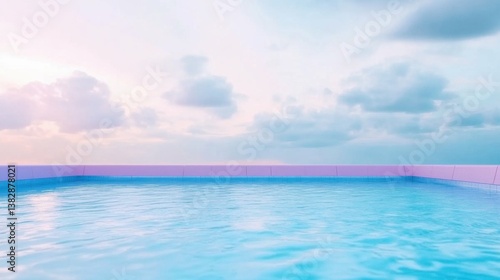 Wallpaper Mural Tranquil pool with pastel sky and clouds reflected at dawn Torontodigital.ca