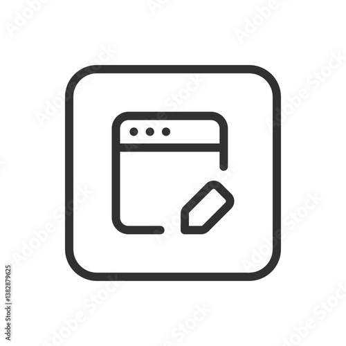 Browser Internet Web Network Window Edit - Online Customization and Navigation Icon